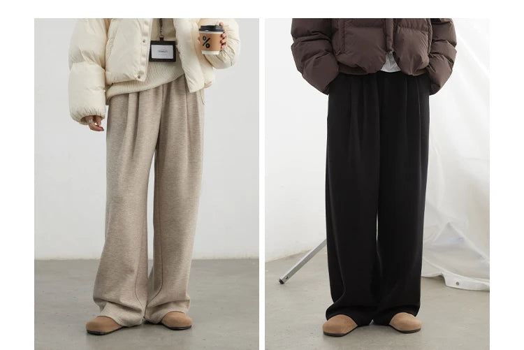 Women's High-Waisted Pleated Wide-Leg Trousers