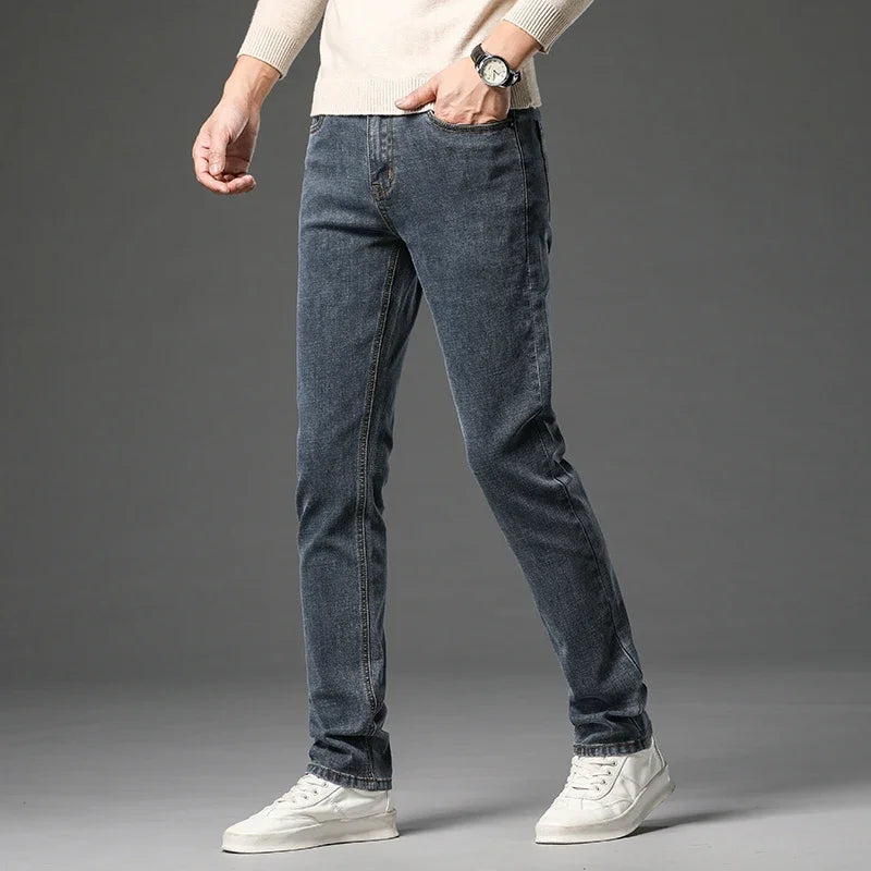 Men's Fleece-Lined Stretch Jeans