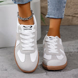 2026 Fashion Leather Women's Casual Sneakers Breathable Woman Vulcanize Sport Walking Running Platform Flats Shoes 644