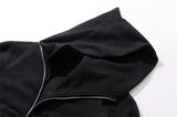 Harajuku Streetwear Zippered Cloak Hoodie