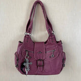 Vintage Women Handbags PU Shoulder Bag Satchel Top-handle Shoulder Bag Fashion Dumpling Pack Multi-pockets Shoulder Bags