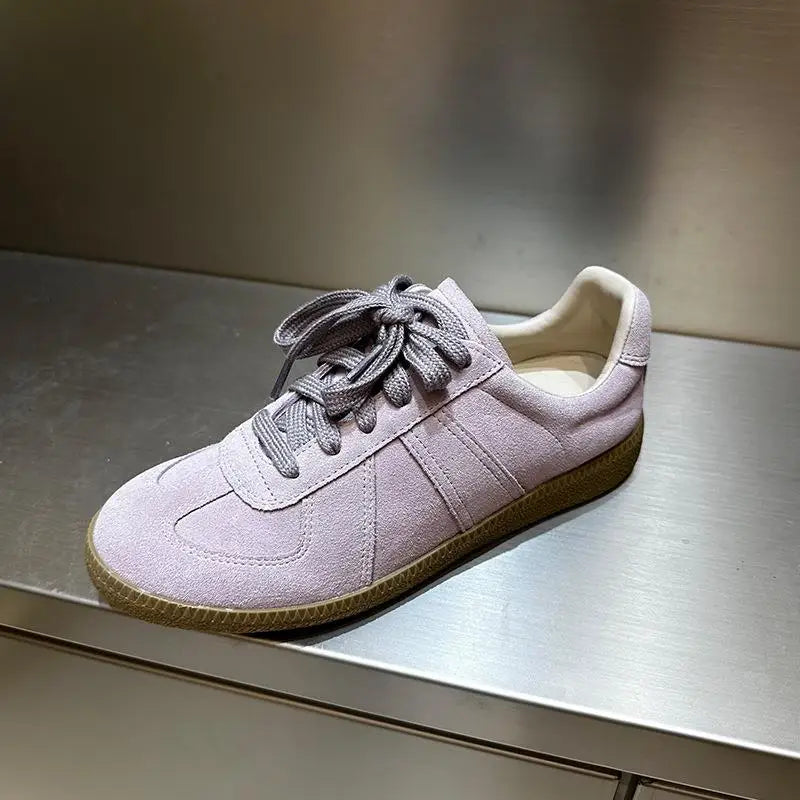 MORAZORA 20 Colors Ins New Genuine Suede Leather Women Flats Lace Up Colors Spring Summer Flat Shoes Casual Sneakers Footwear