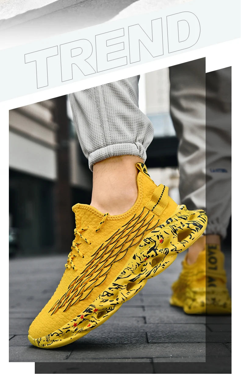 Men's Breathable Mesh Lace-Up Sneakers