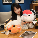 50cm Lifelike Fish Plush Stuffed Toy Goldfish Big Head Soft Pillow for Zoo Park Souvenir Lovely Lan Shou Animal Plushie