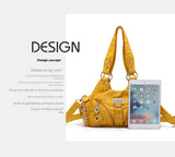 Angelkiss Women Handbags Rose Soft Tote Bag Small Top-handle Purse Fashion Satchel Multi-Pockets Shoulder Bag Hobos Phone Pack