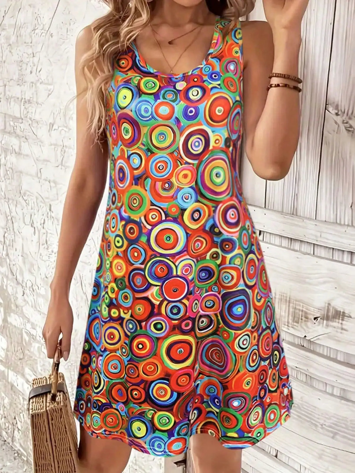 Women's Printed A-Line Summer Dress