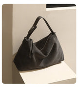 Luxury Suede Boston Tote