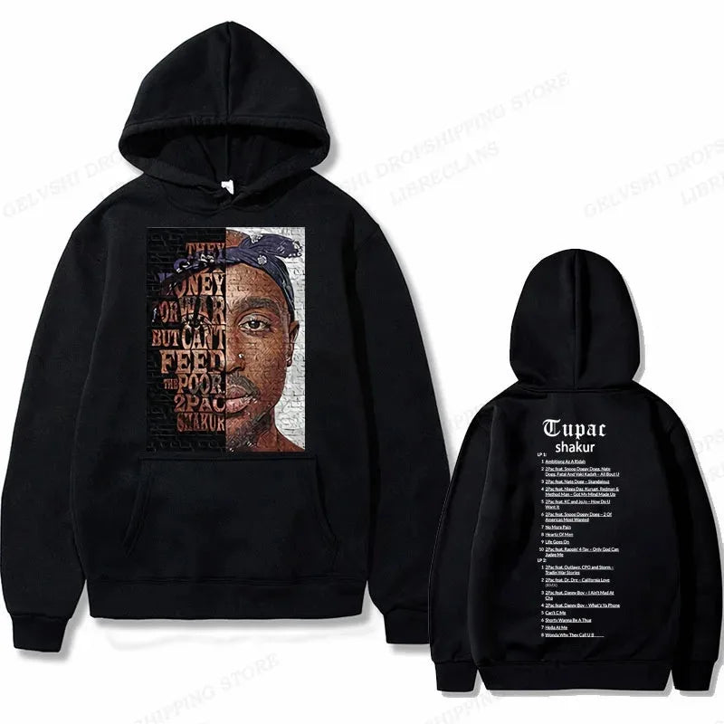 Tupac 2Pac Graphic Fleece Hoodie for Men