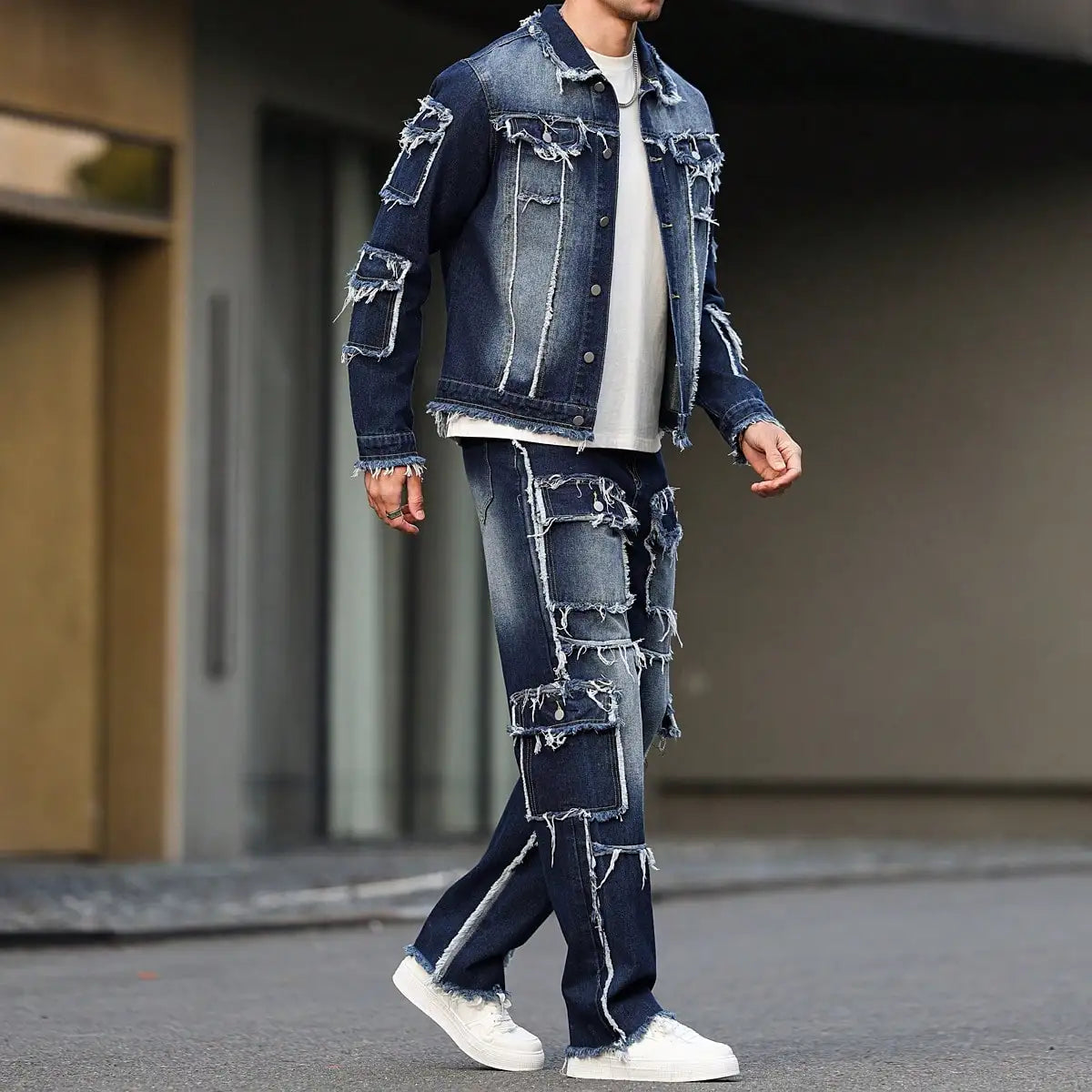 Men’s Classic Denim Utility Suit