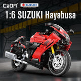 1043PCS CaDA 1:6 Scale Replica "Suzuki Hayabusa" 25th Anniversary Commemorative Edition Building Block Set