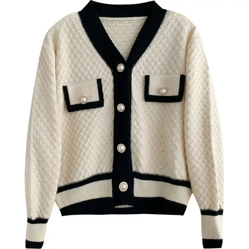 Women's Long Sleeve Button-Front Knit Cardigan