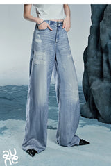 TOYOUTH Women Denim Jean 2025 Spring New Long Pants 8518053