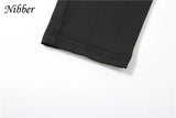 Nibber Sporty Casual 2 Piece Set Women Tracksuit Hooded Zip Crop Tops+Leggings Fitness Soft Stretch Streetwear Activity Suit