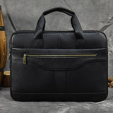 Genuine Leather Briefcase Bag for 15.6 inch laptop computer bag cowskin handbag for men male leather crossbody shoulder bag