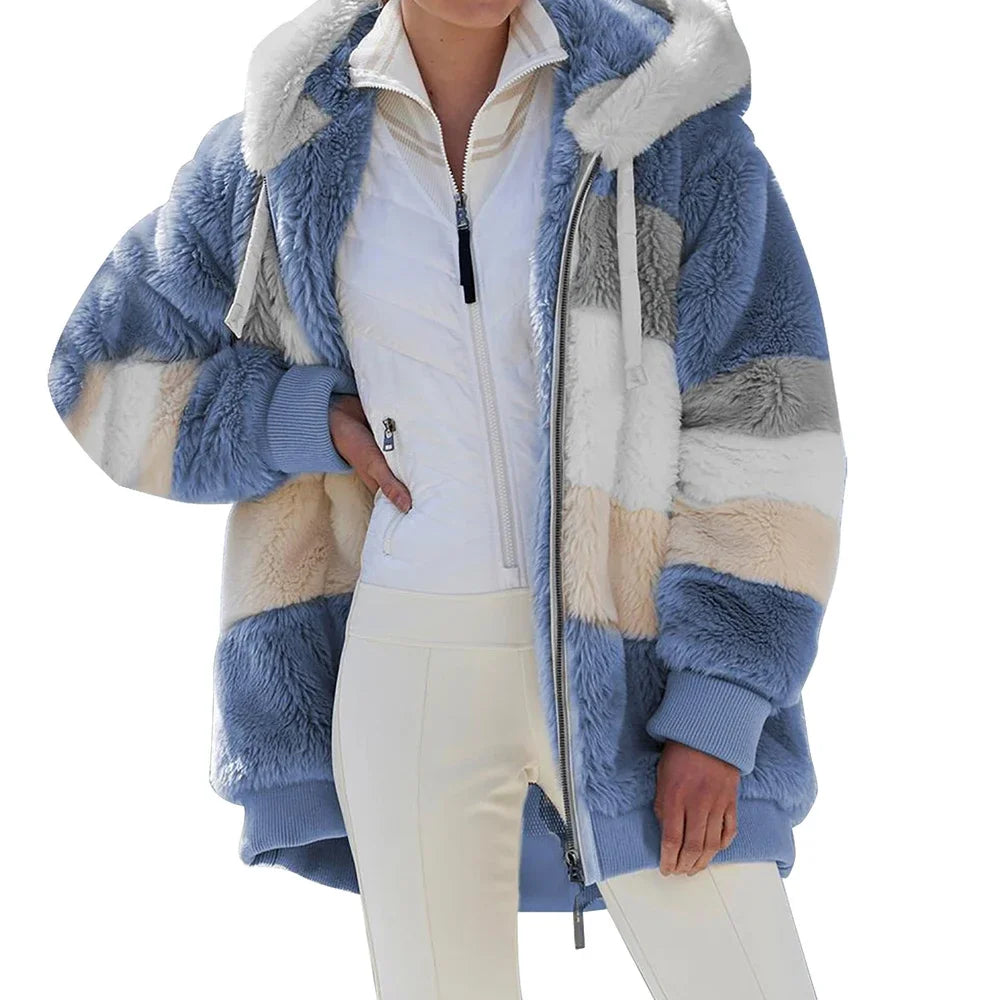 Oversized Plush Hooded Jacket