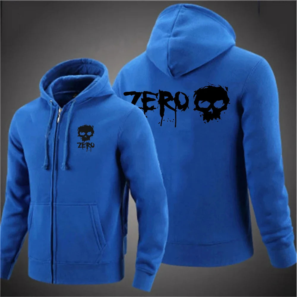 Zero Skateboard Logo Men's Harajuku Zipper Hoodie