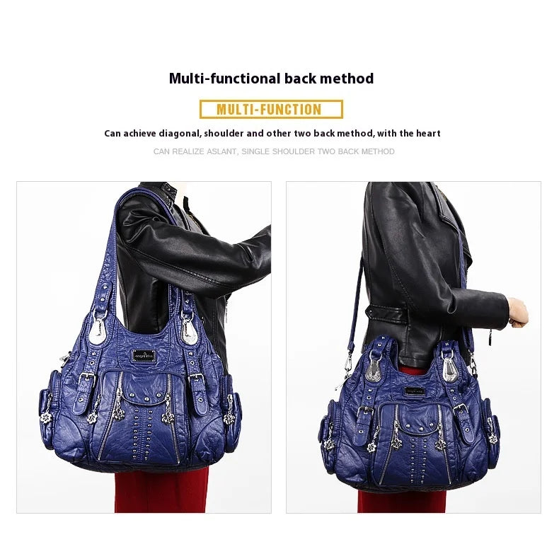 Women Fashion Handbags Women Shoulder Bags PU Leather Handbag Female Satchel Big-capacity Shoulder Purse Bag Bolsa Feminina