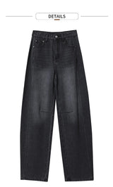 Amii casual Women's jeans 2025 Autumn new minimalist retro Women pants versatile loose cotton wide-leg trousers ladies 12553096
