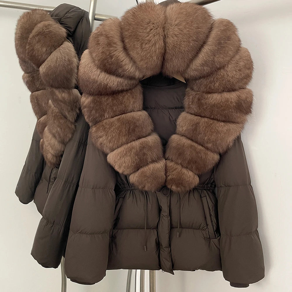 Premium Natural Fur Trim Down Jacket