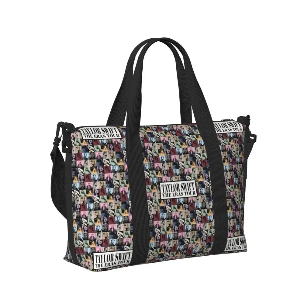Custom The Eras Tour 1989 Taylor's Swift's American Pop Singer Tote Bag Women Large Capacity Beach Gym Travel Bags