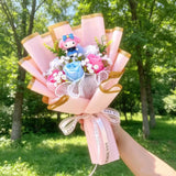 Genuine Sanrio Characters Plush Toys With Artificial Flowers Creative Handmade Bouquets Christmas Birthday New Year Gift