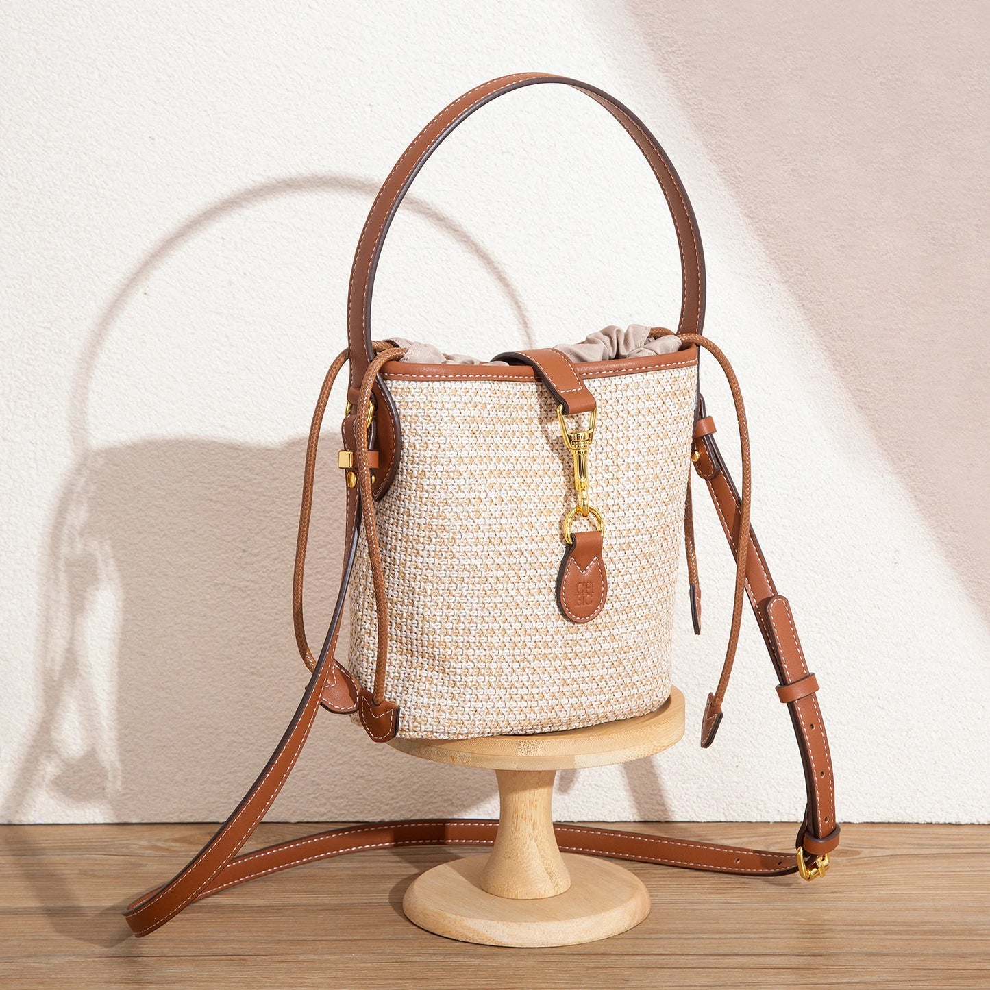 CHCH Women's Shoulder Bag Summer New PP Grass Woven Handbag Holiday Phone Bag