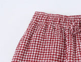Women's Plaid Drawstring Lantern Pants