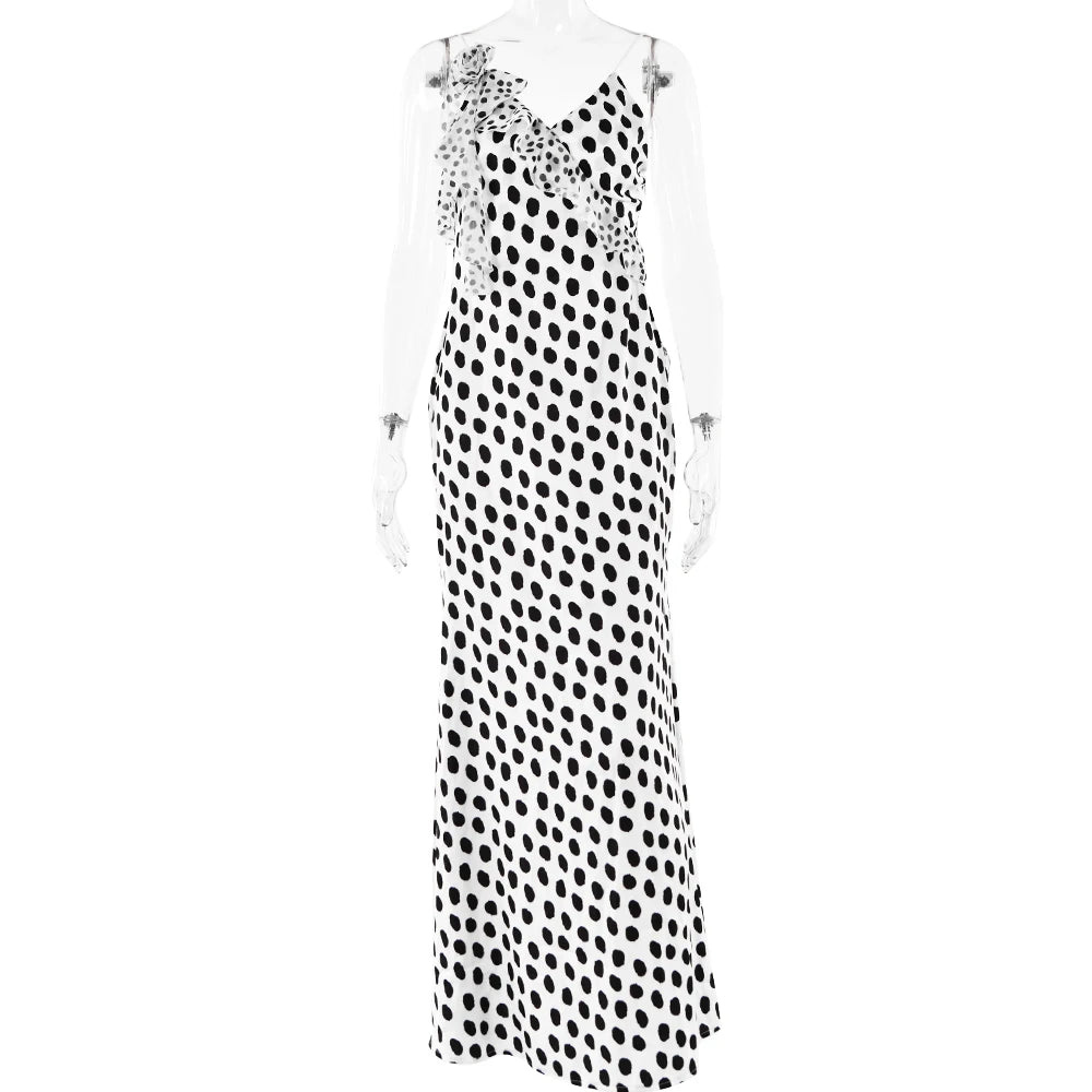 Floral Print Backless Maxi Dress