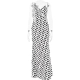 Floral Print Backless Maxi Dress