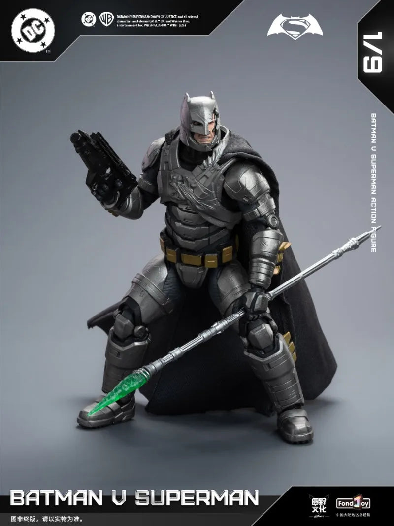 In Stock Fondjoy Batman VS Superman 1:9 Scale Action Figure Set DC Comics Movie Authentic Interchangeable Heads Boys Gifts Model