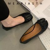 Women's Split-Toe Bow Loafers | Elegant Flat Pumps