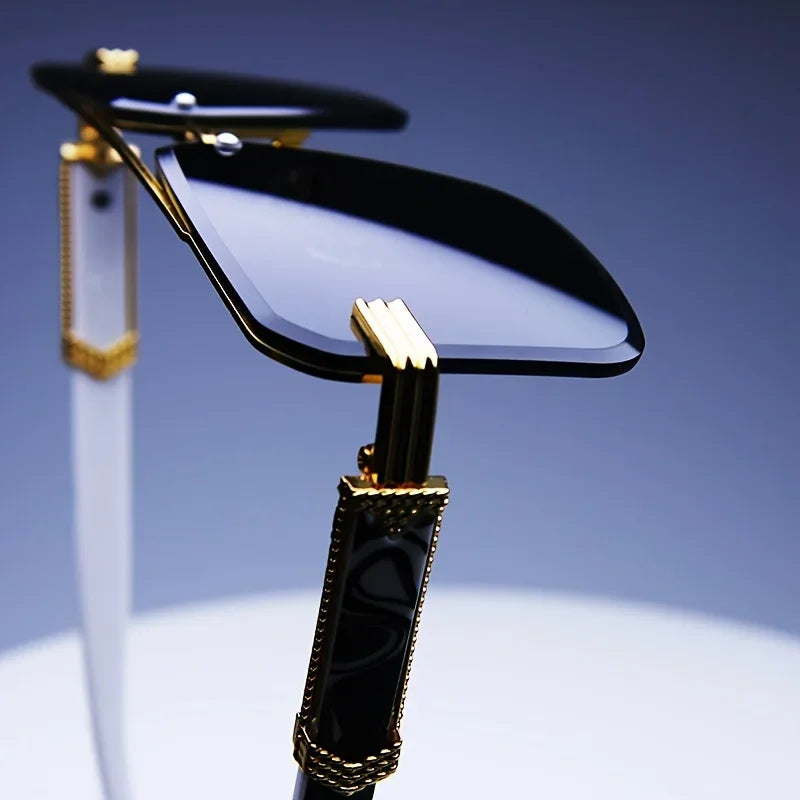 Rimless Rectangle Sunglasses – UV400 Unisex Shades