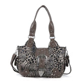 Women Handbag Leopard Top-handle Shoulder Bag PU Dumpling Pack Multi-pockets Shoulder Bags Phone Money Pack