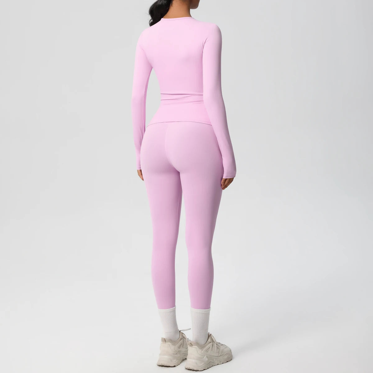 2 PCS Sportswear Yoga Set Gym Clothes Yoga Suits For Women Fitness Set Tracksuits Sports Long Sleeve Crop Top Gym Leggings