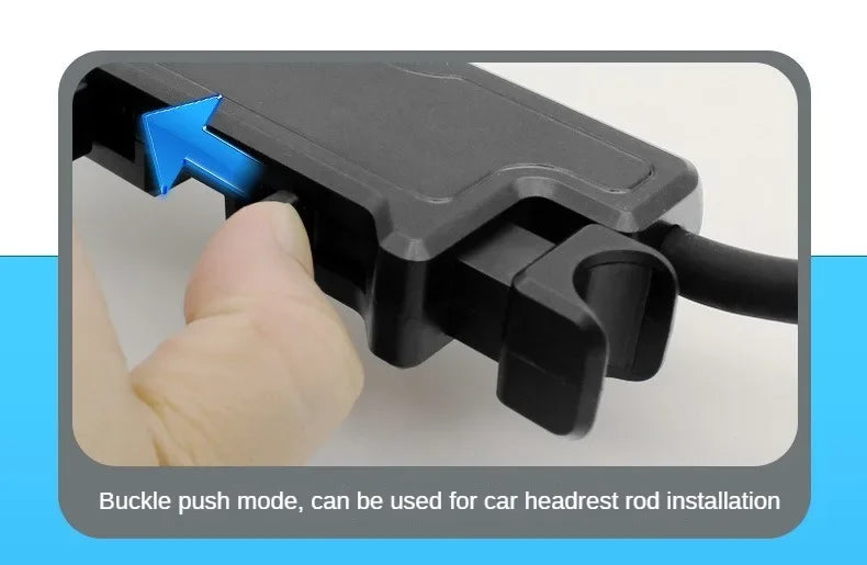 360° Dual Head Car Seat Fan with LED & 3-Speed Control