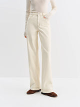 FSLE Straight High Waist Jeans for Women Winter Solid Simple All-match 2025 New Long and Short Versatile Pants Korean Style
