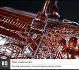 2024 New Cow Genuine Alligator Leather Travel Bags Luxury Men Large Capacity Portable Male Shoulder Bags Brand Travel Duffle Bag