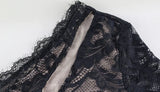 Elegant Lace One-Shoulder Mini Dress | Sheer Long Sleeve Streetwear