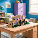 3500PCS Springfield Elementary School Building Blocks Idea Anime Street View Modular Architecture Brick Model Bricks Toys for Adults Christmas Gift