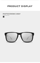 CAPONI Men's Polarized Photochromic Square Sunglasses