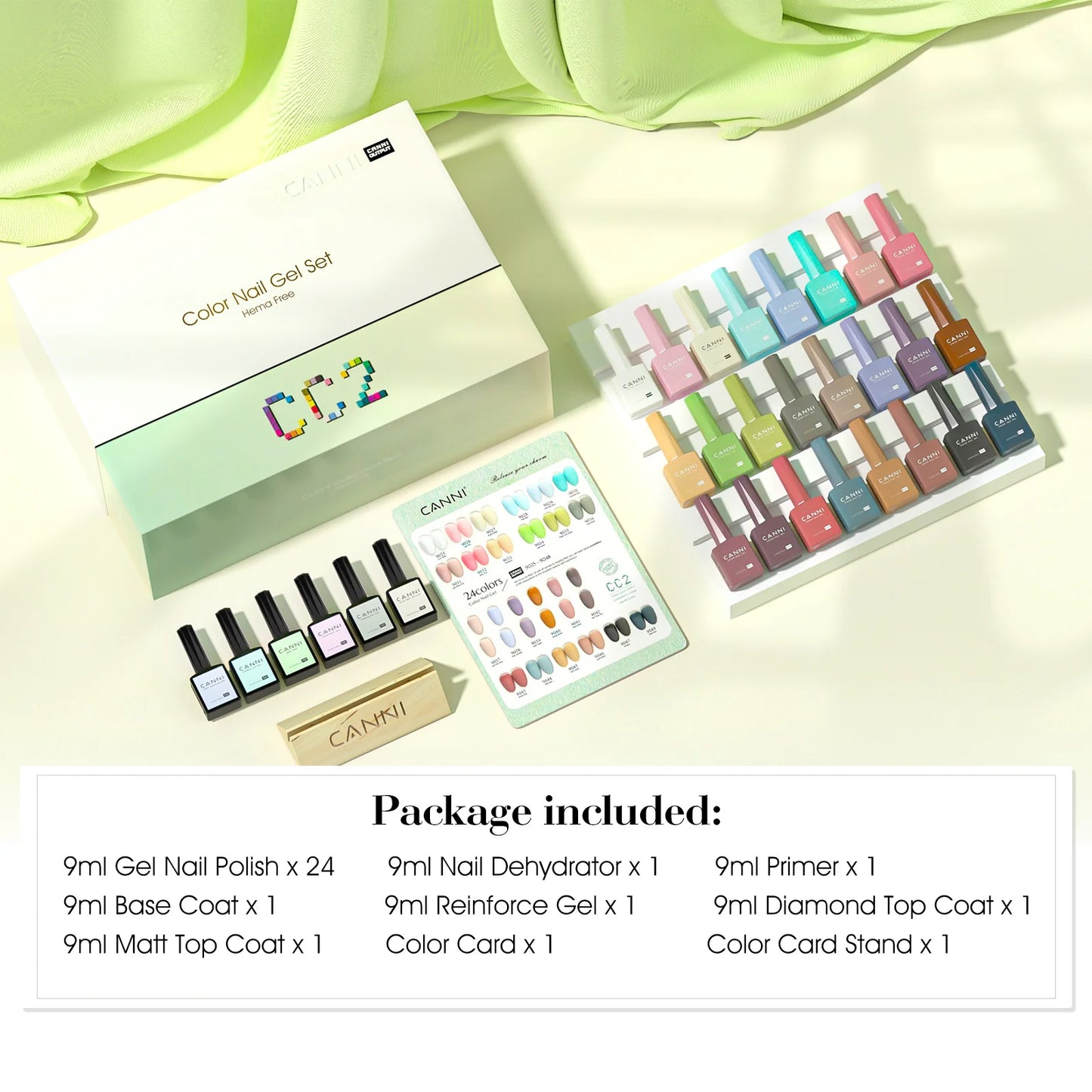 CANNI 30pcs Gel Polish Kit – HEMA & TPO Free CC Collection