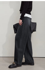 Amii casual Women's jeans 2025 Autumn new minimalist retro Women pants versatile loose cotton wide-leg trousers ladies 12553096