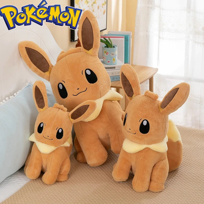 45/55/75CM Big Size Pokemon Eevee Plushies Kawaii Cartoon Anime Plush Soft Pillow Doll Stuffed Plushies Cute Room Ornament Gift