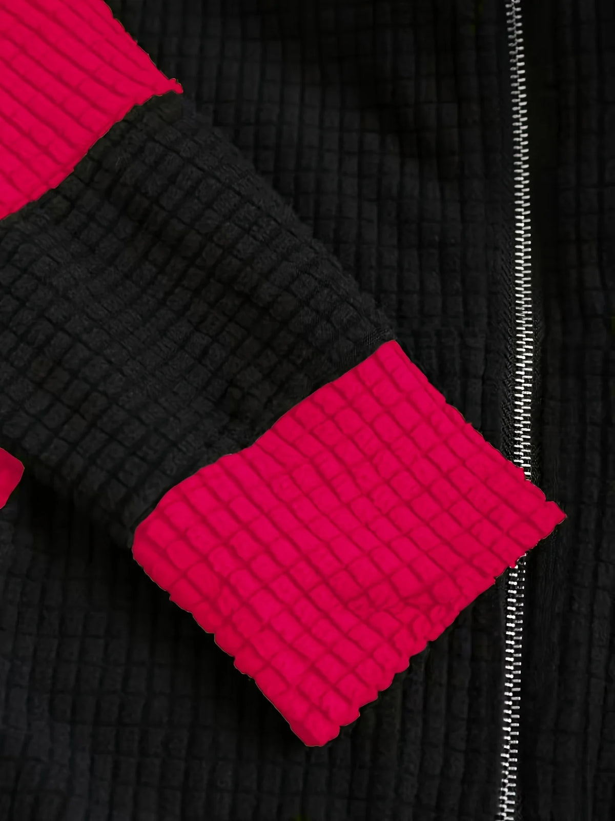 Women's Cat Ear Colorblock Zip-Up Hoodie