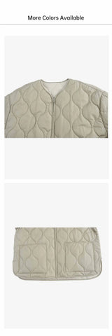 Casual Full-Zip Cotton Jacket – Autumn/Winter Fashion Coat with Curled Edge