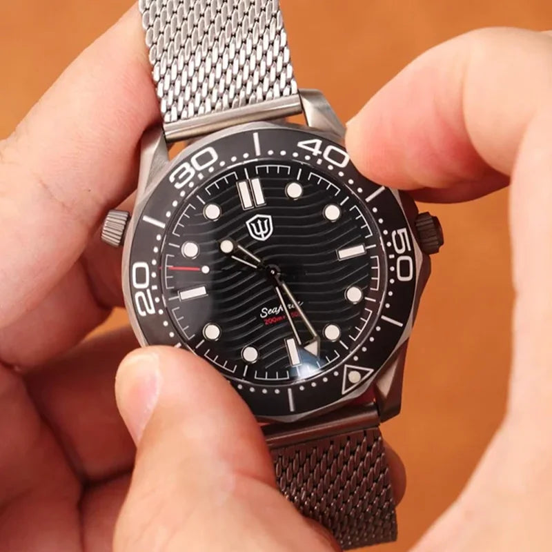 Watchdives WD007Q Luxury Titanium Watch 007 NTTD VH31 Sweep Quartz Wristwatches AR Sapphire 200M Waterproof 42Mm Vintage Watches
