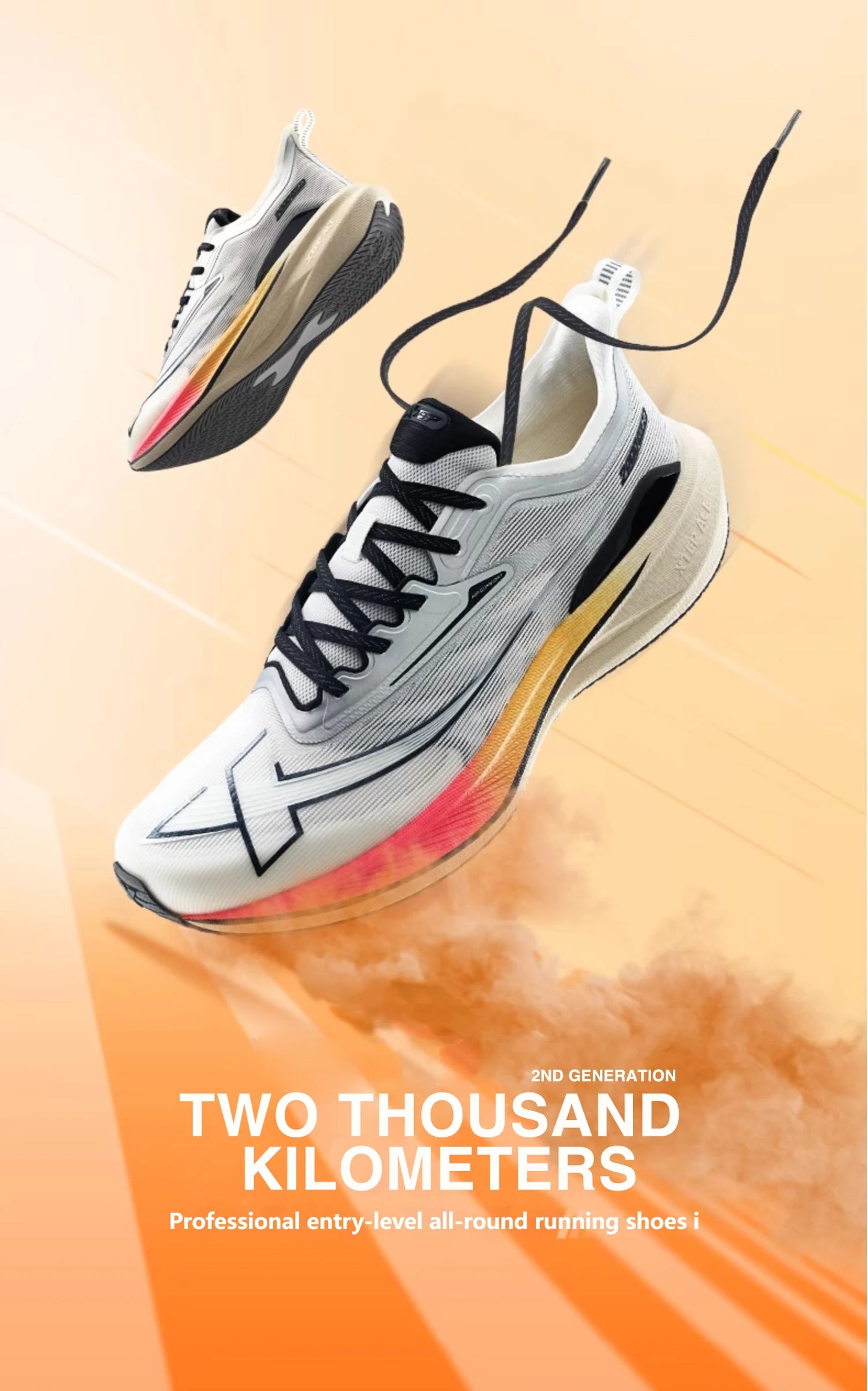 Xtep 2000KM 2.0 Running Shoes Men  Summer Professional TPU Shock Absorption Sneakers 876219110043(suggest half size down)