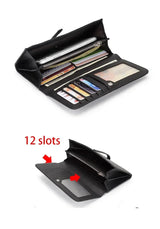 Genuine Leather Wallet Women Long Clutch Fashion Luxury Brand Ladies Purses Card Holder Zipper Coin Pocket High Quality Billfold