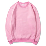 Korean Fashion Men's Round Neck Sweatshirts Autumn Long Sleeves Vacation Pullovers Tops Casual Popular Man Solid Sweat Shirts