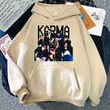 KARMA Vintage-Inspired Fleece Pullover Hoodie